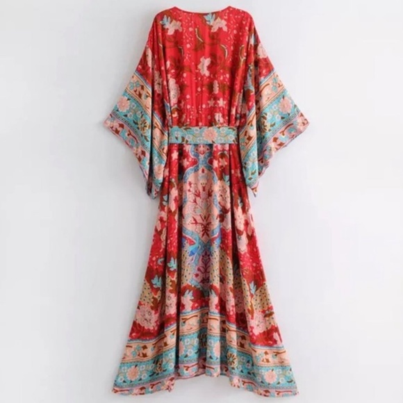 New Bohemian Floral Midi Maxi Dress - Picture 12 of 14